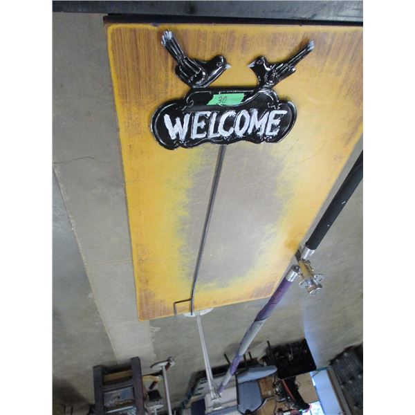 TIN WELCOME SIGN