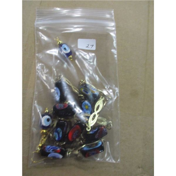 SHIVA LUCKY EYE 24" PENDANT & DROP EARRINGS