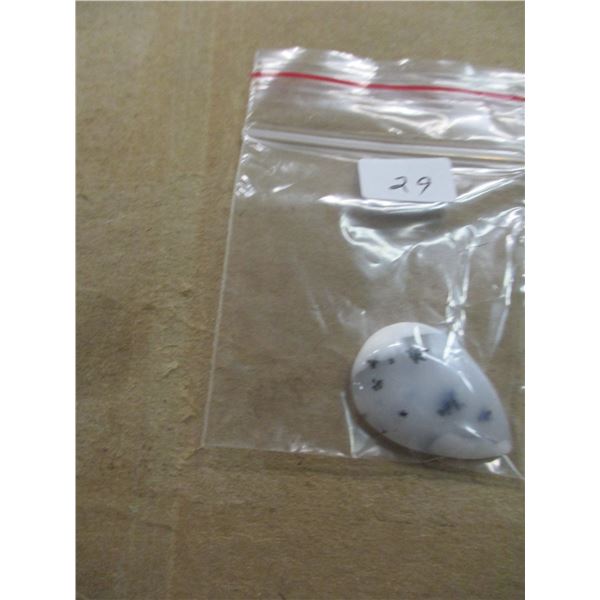 NATURAL DENDRITIC 21 CT TEARDROP OPAL GEMSTONE READY FOR SETTING