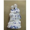 Image 1 : COLLECTIBLE:  PORCELAIN DELFT FIGURINE OF A COUPLE FROM HISTORIC TIMES