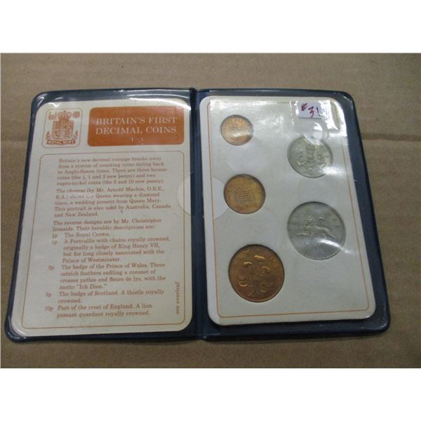 BRITISH FIRST DECIMAL MINT COIN SET
