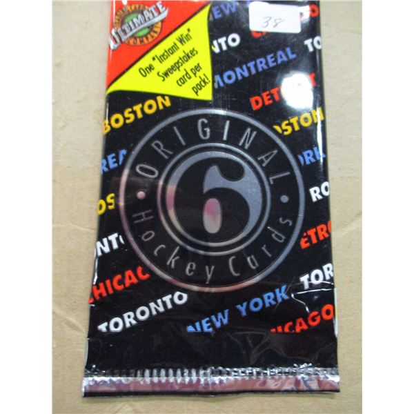 VINTAGE FACTORY SEALED 1992 ORIGINAL 6 HOCKEY TRADING CARDS