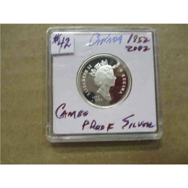 1952 - 2002 POROOF SCARCE CAMEO CANADA SILVER QUARTER