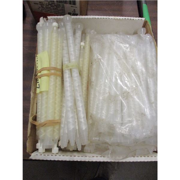 BOX OF PLASTIC TUBES