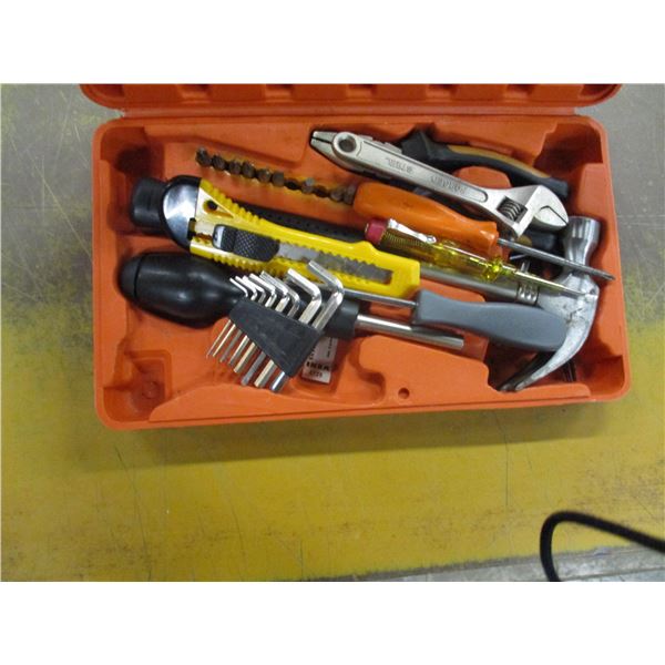 VARIOUS TOOLS IN ORANGE CASE