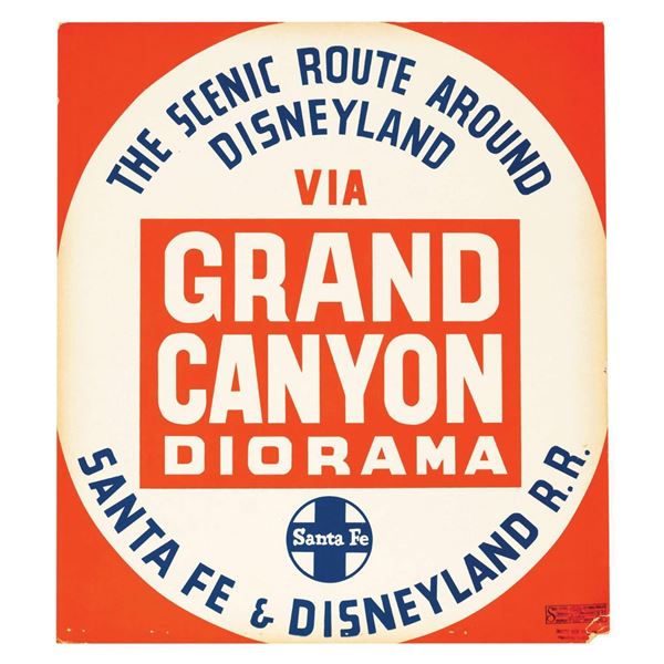 Disneyland Railroad Grand Canyon Diorama Sign.