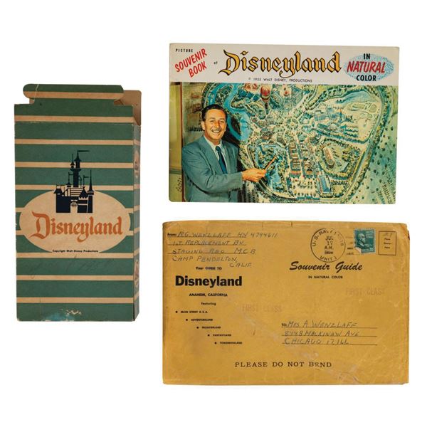 Disneyland Souvenir Guide and Popcorn Box.