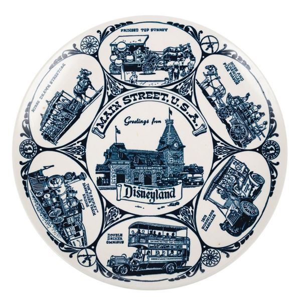 Main Street U.S.A. Vehicles Souvenir Plate.