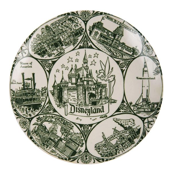 Disneyland Attractions Plate.