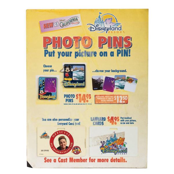 Disneyland Resort Photo Pin Display with Pins.