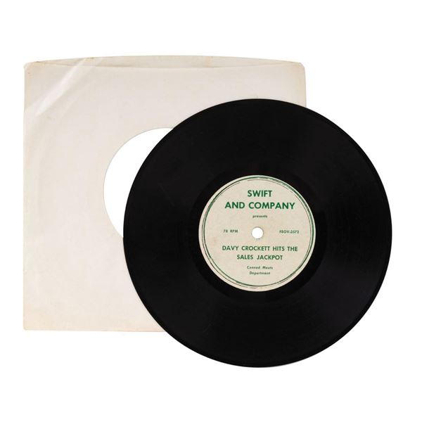 Swift's & Disneyland Davy Crockett Promo Record.