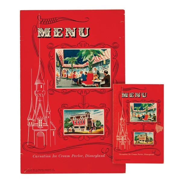 Pair of Carnation Ice Cream Parlor Menus.
