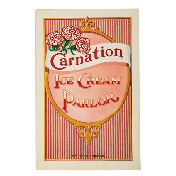 Carnation Ice Cream Parlor Menu.