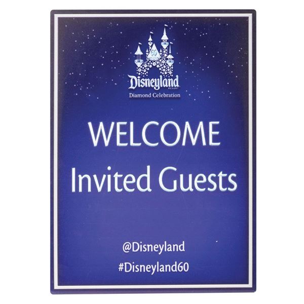 Disneyland Diamond Celebration Welcome Standee.