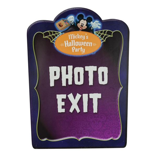 Mickey's Halloween Party Photo Exit Sign.