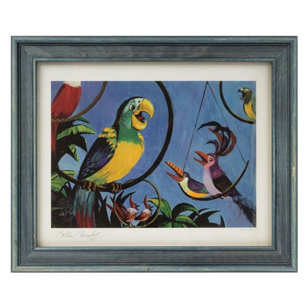 Enchanted Tiki Room Macaw Signed Print.