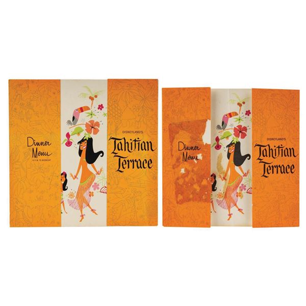 Pair of Tahitian Terrace Dinner Menus.