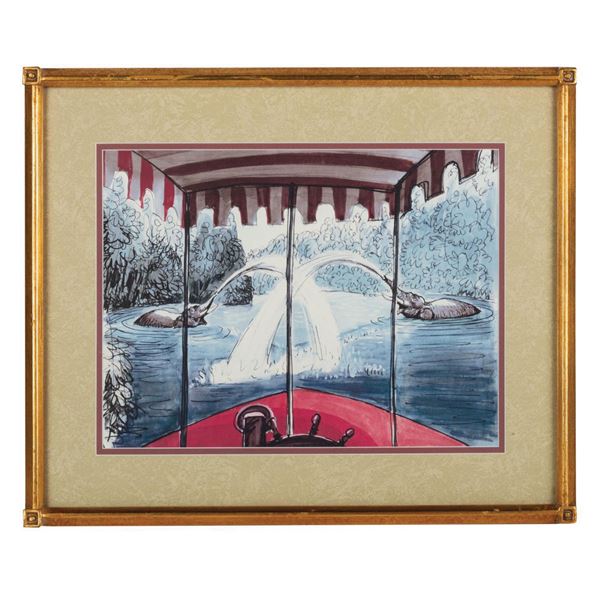 Jungle Cruise Boat Interior Concept Art Print.