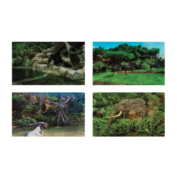 Set of (4) Jungle Cruise Lenticular Postcards.
