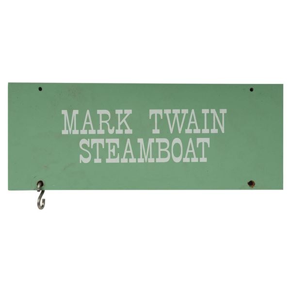 Mark Twain Steamboat Hanging Directional Sign.