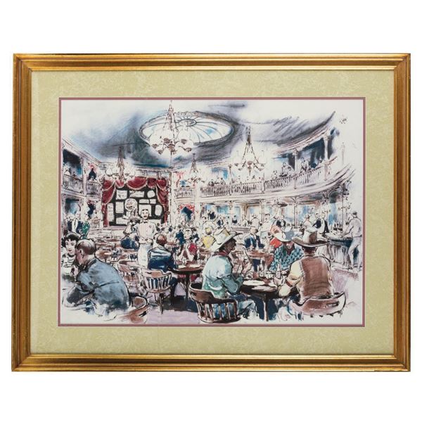 Disneyland Hotel Golden Horseshoe Concept Art Print.