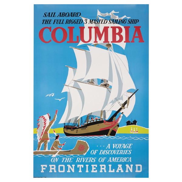 Sailing Ship Columbia Attraction Poster.