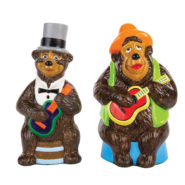 Pair of Big Al & Henry Country Bear Ceramic Figures.