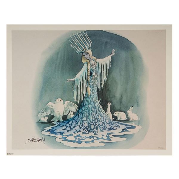 Snow Queen Print Signed by Marc Davis.