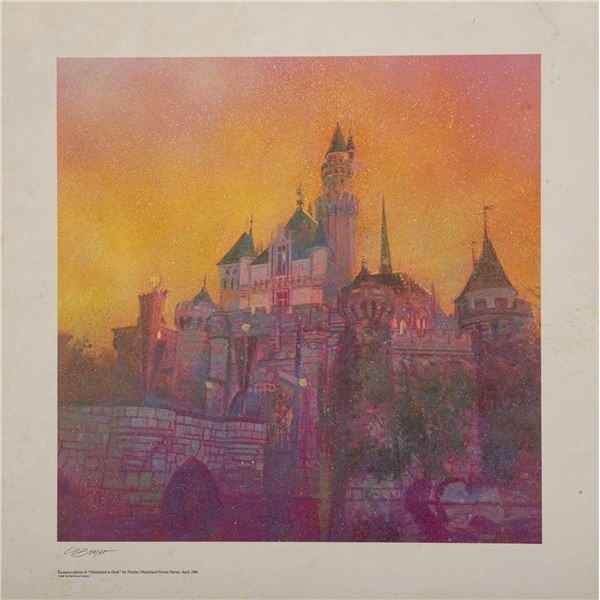 "Disney at Dusk" Print Signed by Charles Boyer.