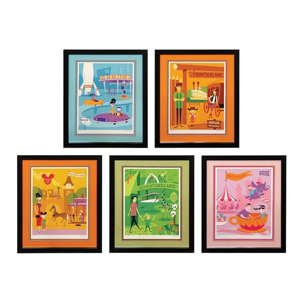 Set of (5) Shag 50th Anniversary Lands Prints.