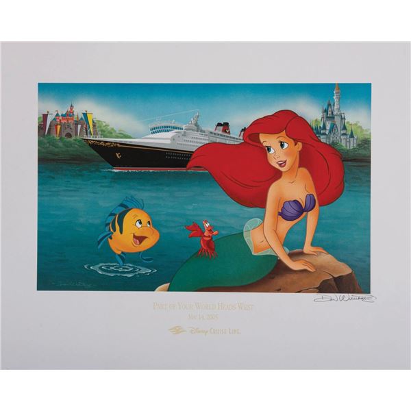 Signed Don "Ducky" Williams Little Mermaid Lithograph.