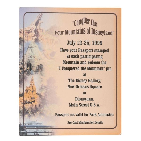 Disneyland "I Conquered the Mountain" Sign.