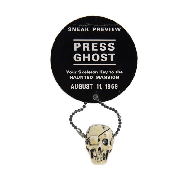 Haunted Mansion "Press Ghost" Sneak Preview Skull.