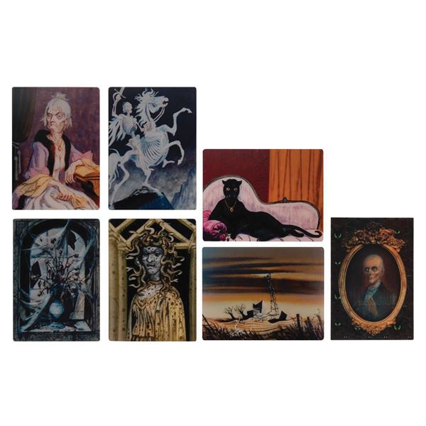 Set of (6) Haunted Mansion Lenticular Cards.