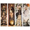 Image 1 : Set of (4) Haunted Mansion Stretching Portrait Prints.