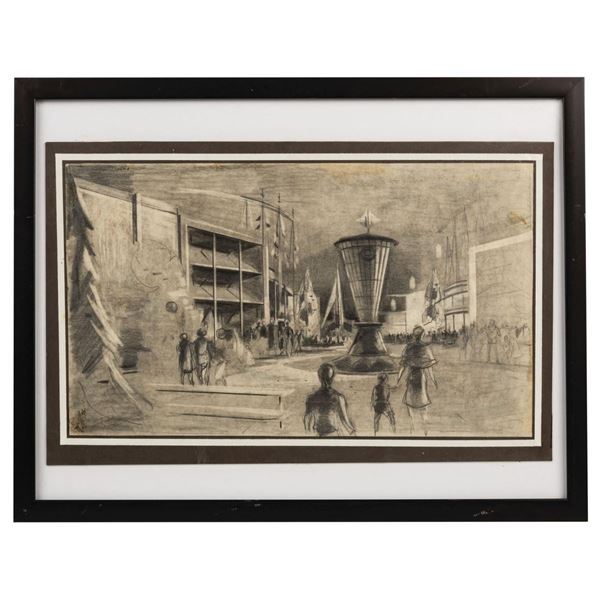 Clock of the World & Entryway Concept by Herb Ryman.