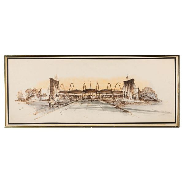 Tomorrowland Entrance Fountains Concept by Herb Ryman.