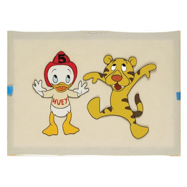 Huey and Tiger Art Corner Production Cel Set-Up.