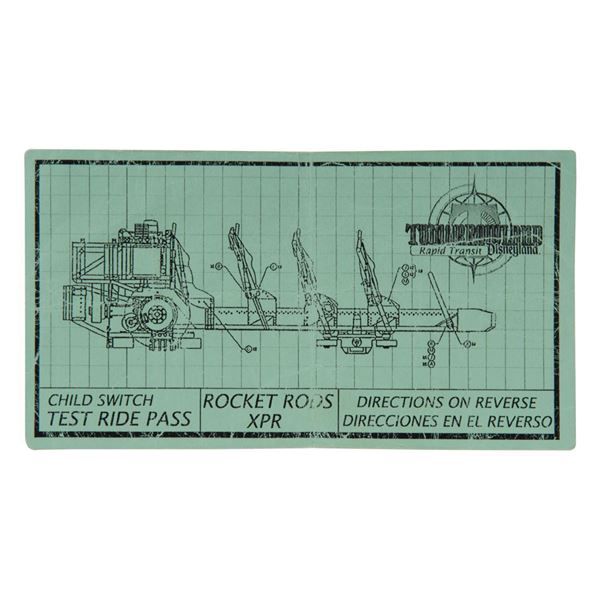 Rocket Rods Child Switch Test Ride Pass.