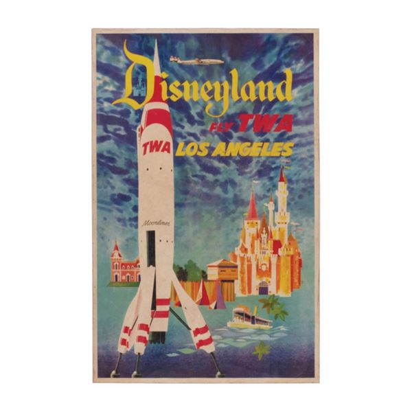 TWA Disneyland Travel Poster Display.