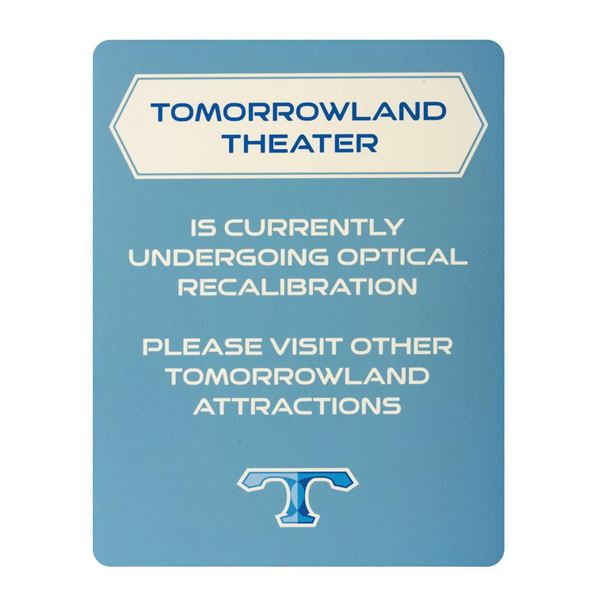 Tomorrowland Theater Rehabilitation Sign.
