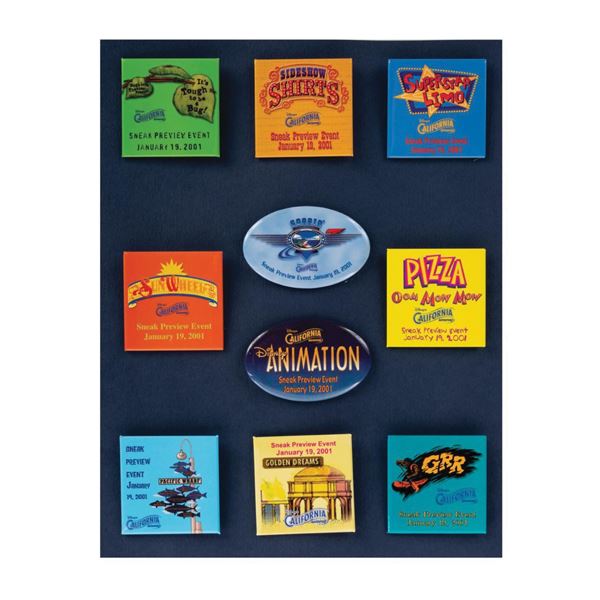 Set of (10) DCA Sneak Preview Challenge Buttons.