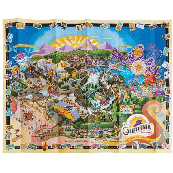 California Adventure Opening Day Map.