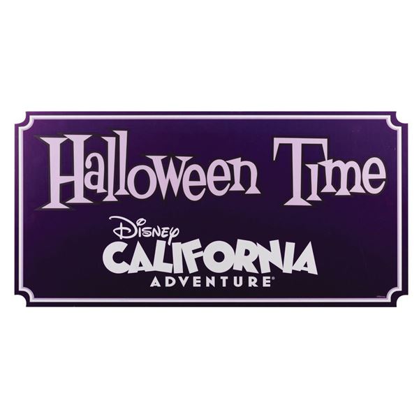Halloween Time at California Adventure Sign.