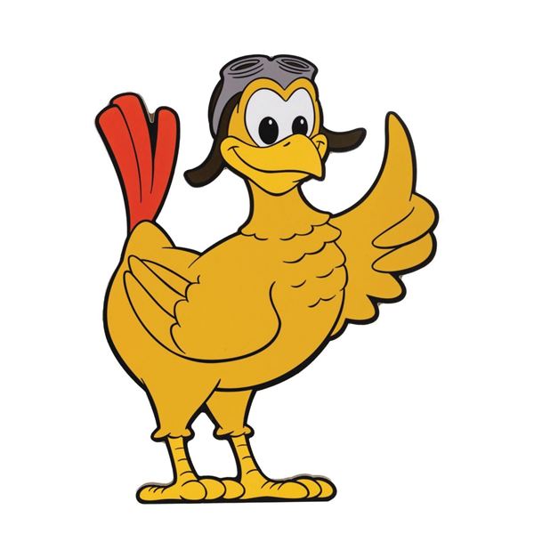 Goofy's Sky School Chicken Sign.