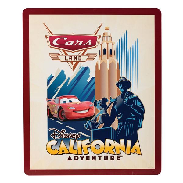 Cars Land Grand Opening Sign.