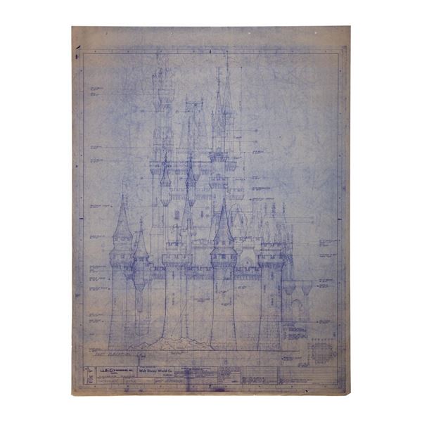 Cinderella Castle Imagineering Construction Blueprint.