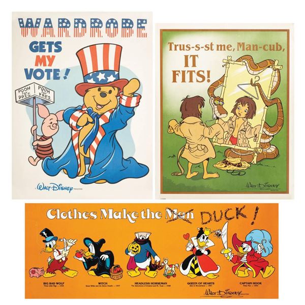 Collection of (3) Walt Disney World Wardrobe Posters.