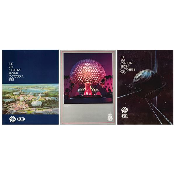 Collection of (3) Pre-Opening Epcot Center Posters.