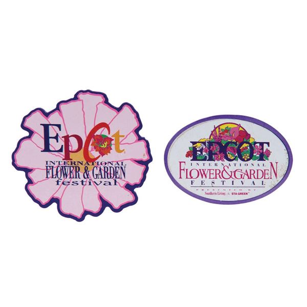 Pair of Epcot Flower & Garden Mini Plaques.